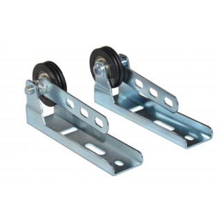 Supports roulettes simple gorge pour porte de garage sectionnelle Axone Spadone